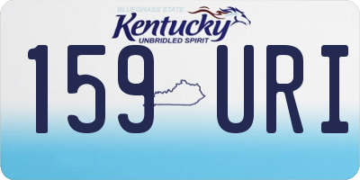 KY license plate 159URI