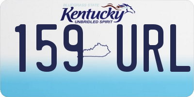 KY license plate 159URL