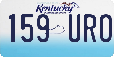 KY license plate 159URO