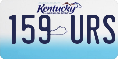 KY license plate 159URS