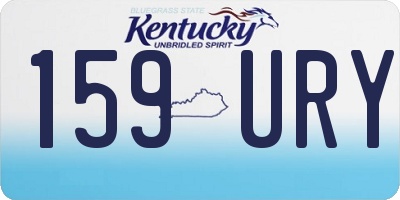 KY license plate 159URY
