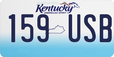 KY license plate 159USB