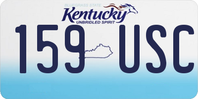 KY license plate 159USC