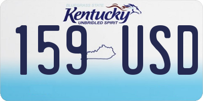 KY license plate 159USD