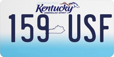 KY license plate 159USF