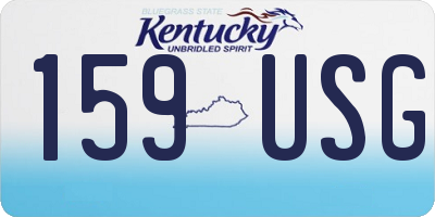 KY license plate 159USG