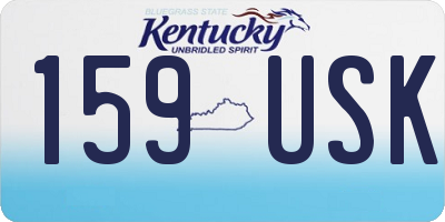 KY license plate 159USK