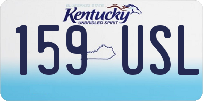 KY license plate 159USL