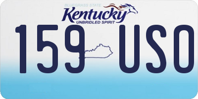 KY license plate 159USO