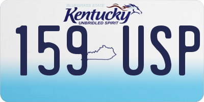 KY license plate 159USP
