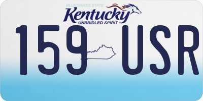 KY license plate 159USR