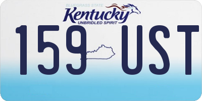 KY license plate 159UST