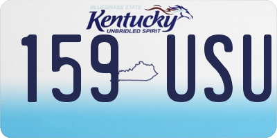KY license plate 159USU