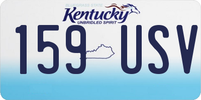 KY license plate 159USV