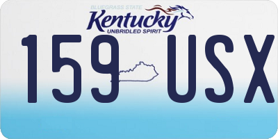 KY license plate 159USX