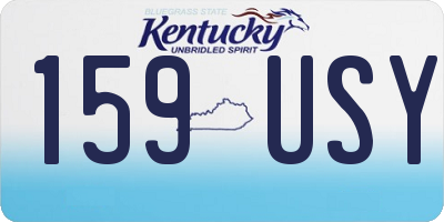 KY license plate 159USY