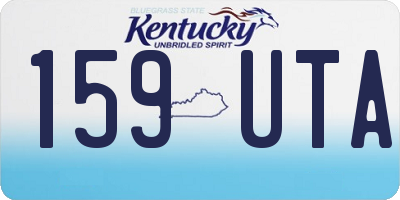 KY license plate 159UTA