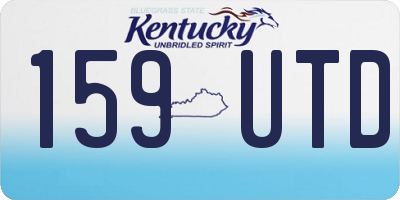 KY license plate 159UTD