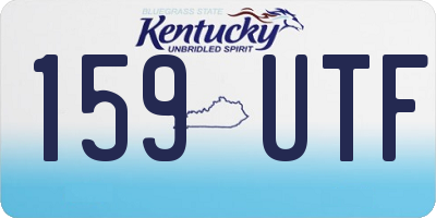 KY license plate 159UTF