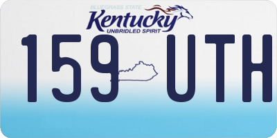 KY license plate 159UTH