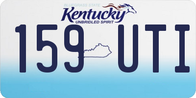 KY license plate 159UTI