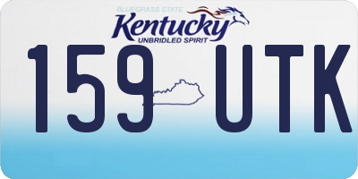 KY license plate 159UTK