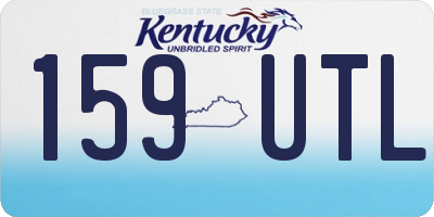 KY license plate 159UTL