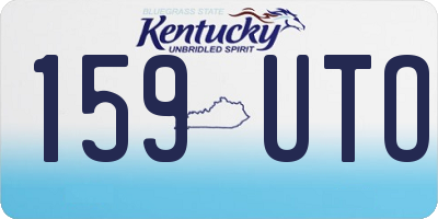 KY license plate 159UTO