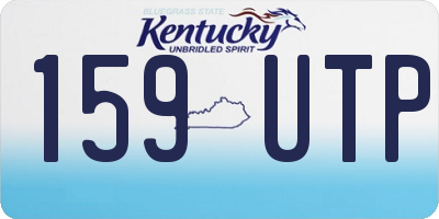 KY license plate 159UTP