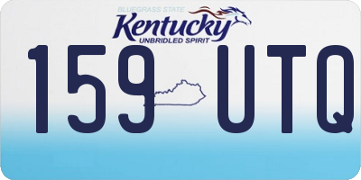 KY license plate 159UTQ