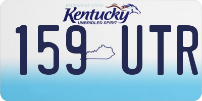 KY license plate 159UTR