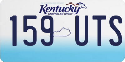 KY license plate 159UTS