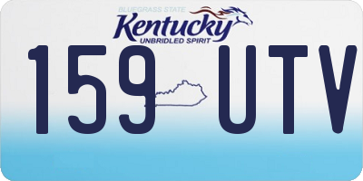 KY license plate 159UTV