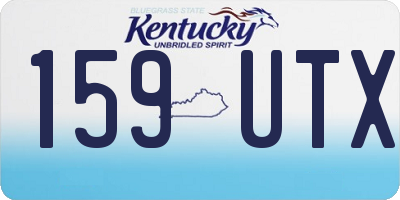 KY license plate 159UTX