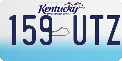 KY license plate 159UTZ