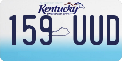 KY license plate 159UUD