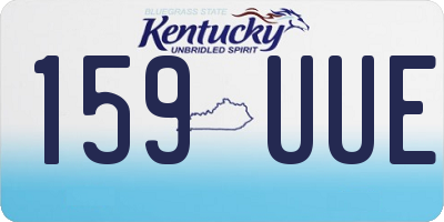 KY license plate 159UUE