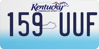 KY license plate 159UUF