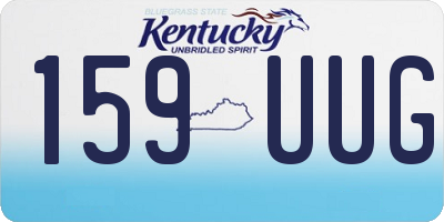 KY license plate 159UUG