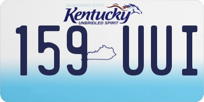 KY license plate 159UUI