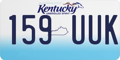 KY license plate 159UUK