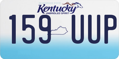 KY license plate 159UUP