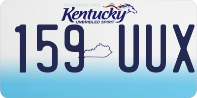 KY license plate 159UUX