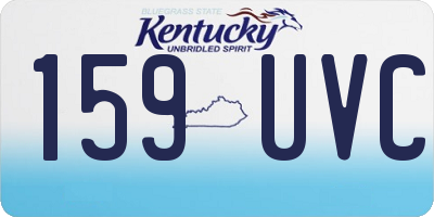 KY license plate 159UVC