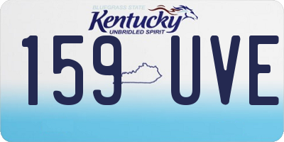 KY license plate 159UVE