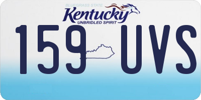 KY license plate 159UVS