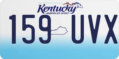 KY license plate 159UVX