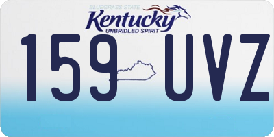 KY license plate 159UVZ