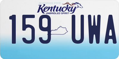KY license plate 159UWA