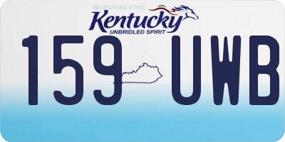 KY license plate 159UWB